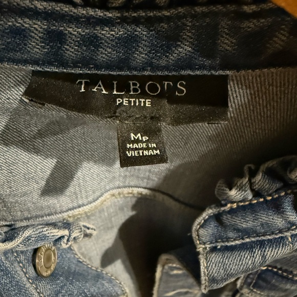 Talbots Ruffled Blue Jean Jacket - Picture 2 of 2